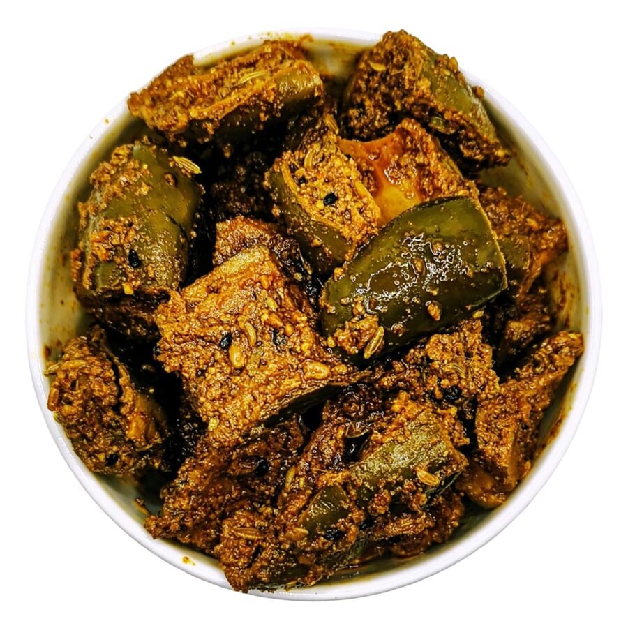 Mango pickle close-up in a bowl